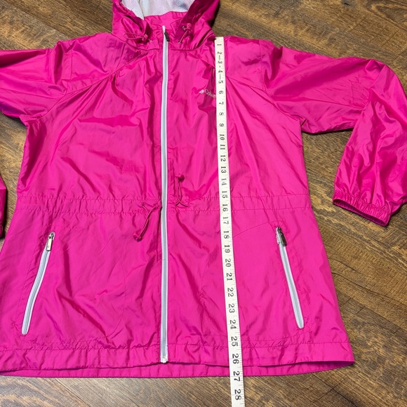Columbia Stone Creek LightWeight Jacket Wind Breaker Womens Large Pink Cinched - Picture 4 of 13